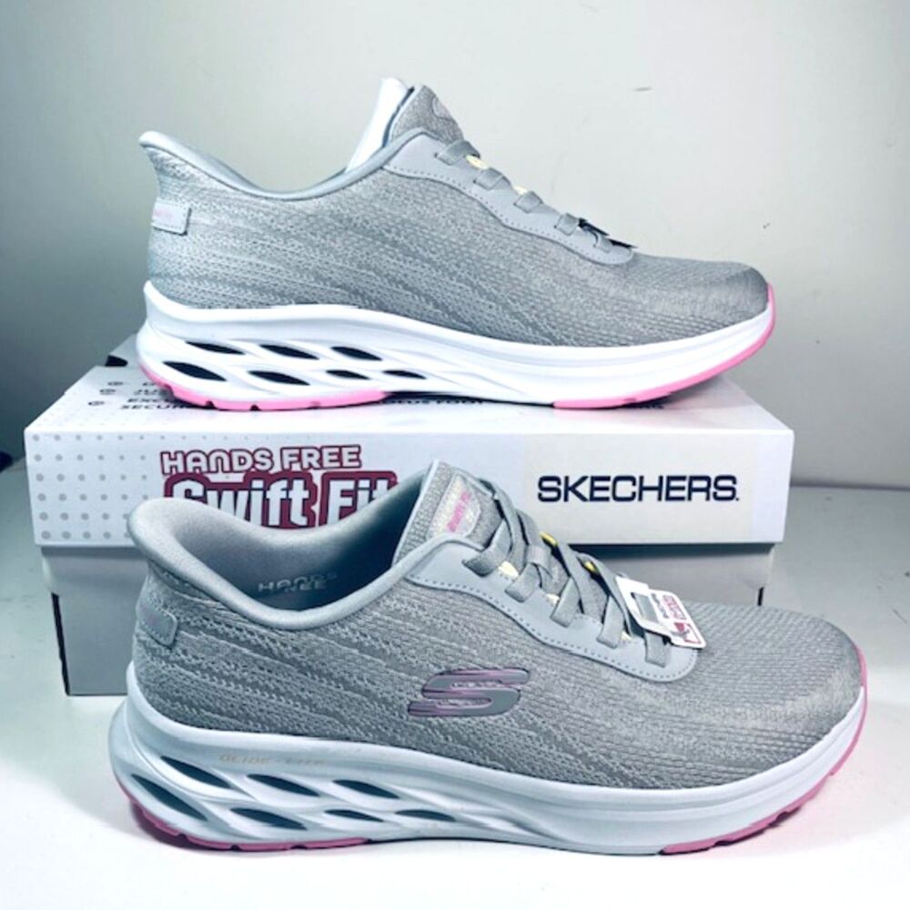 Skechers Glide Lite Swift Fit Gray Women's Ultra Flex 3.0 Sneakers SZ 10 NEW